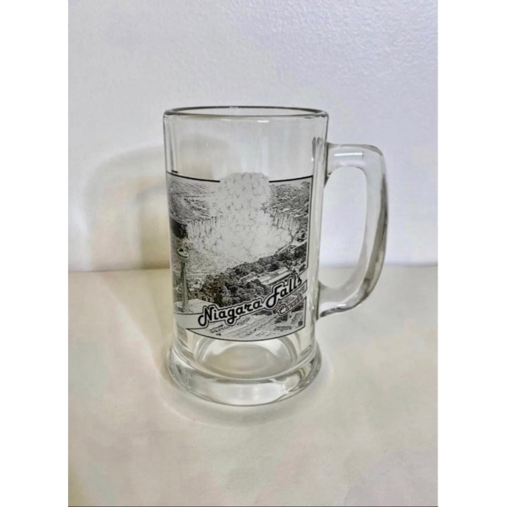 Vintage Glass Niagra Falls Beer Mug Growler